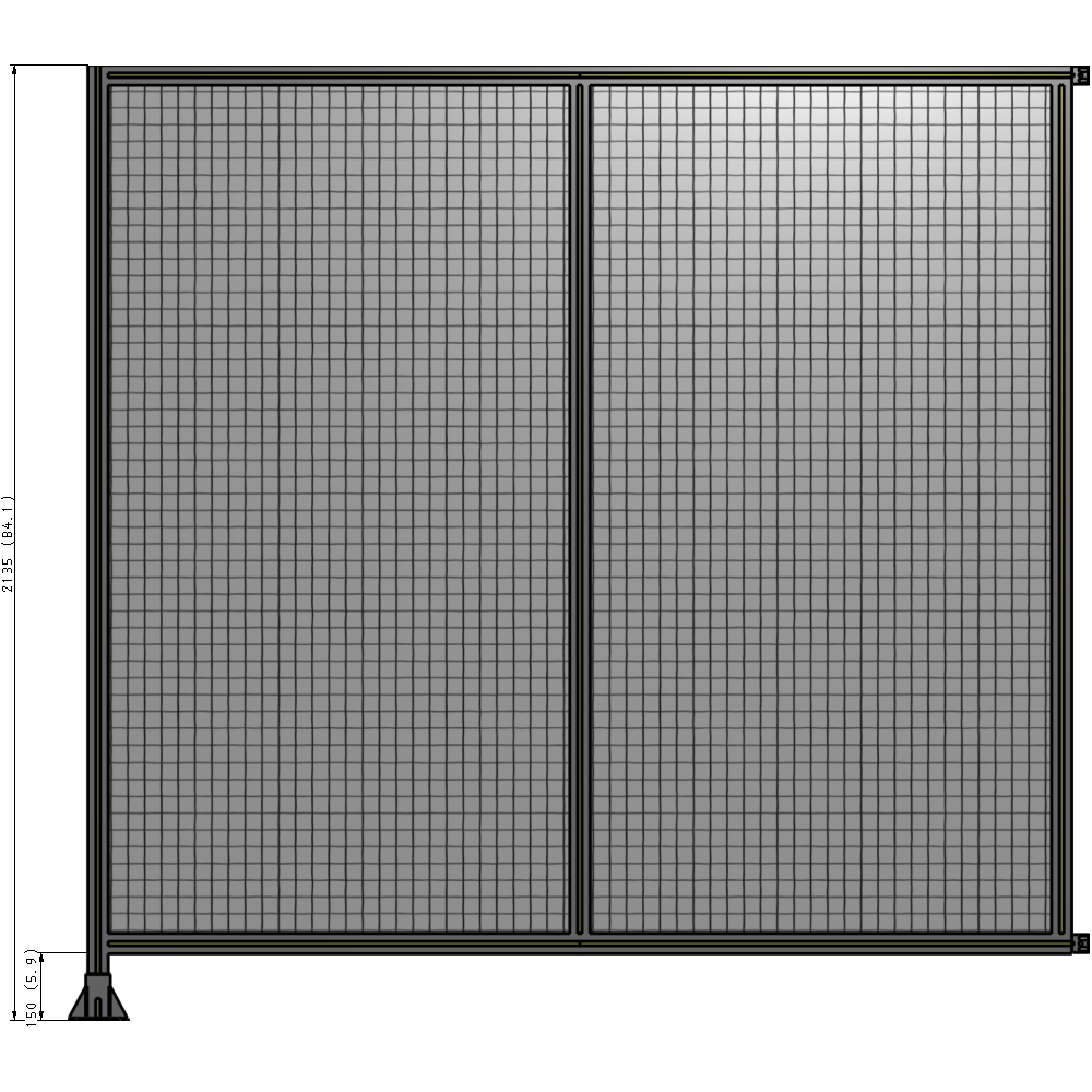B1-2135-2200-0150-HYMFK GUARDING PANEL 2135MM TALL X  2200MM WIDE 1'' MESH