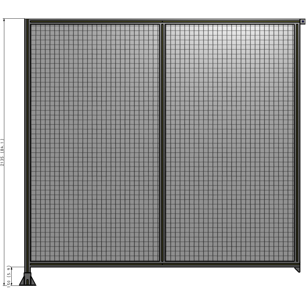 B1-2135-2200-0150-TYMFK GUARDING PANEL 2135MM TALL X  2200MM WIDE 1'' MESH