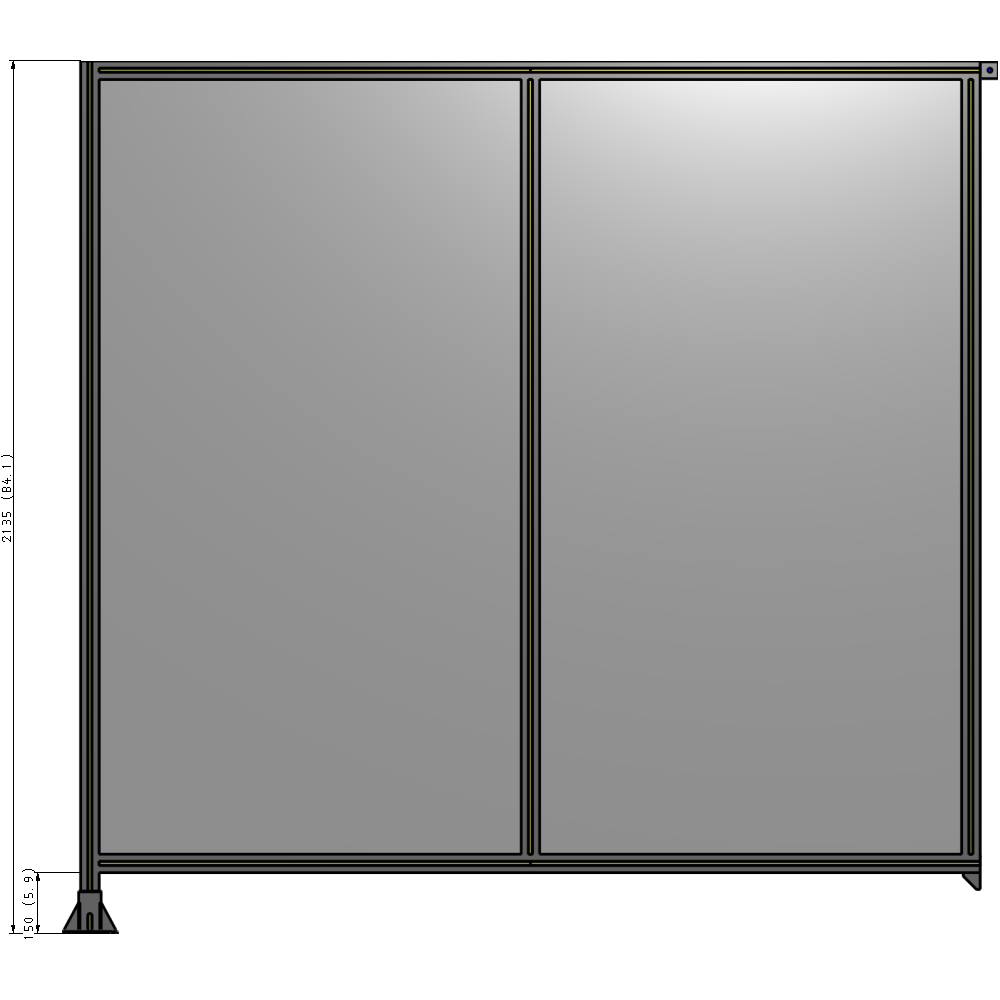 B1-2135-2200-0150-TYPFA GUARDING PANEL 2135MM TALL X 2200MM WIDE 1/4'' POLYCARBONATE