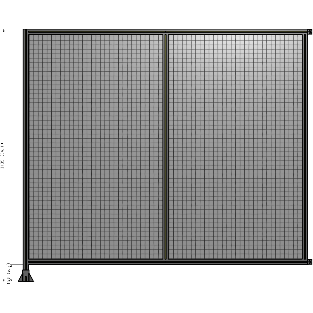 B1-2135-2400-0150-HYMFK GUARDING PANEL 2135MM TALL X 2400MM WIDE 1'' MESH