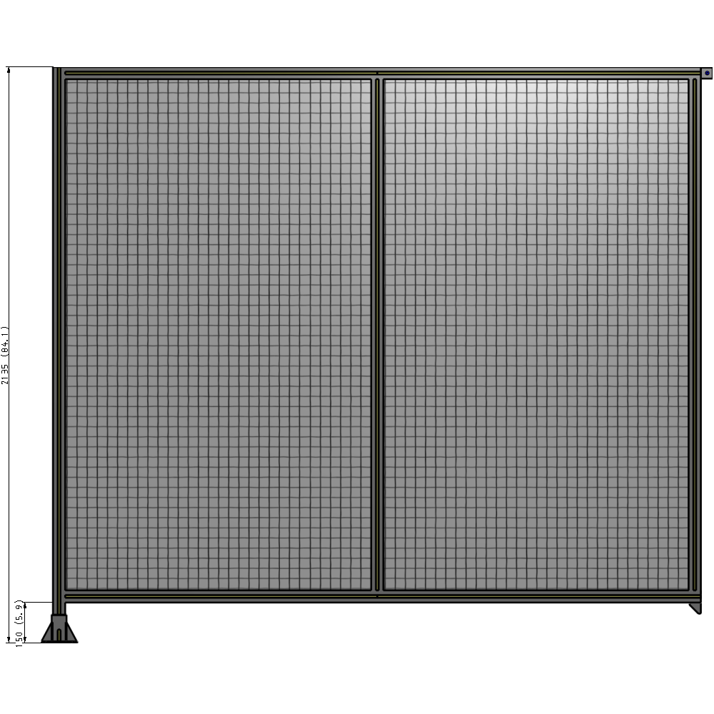 B1-2135-2400-0150-TYMFA GUARDING PANEL 2135MM TALL X 2400MM WIDE 1'' MESH