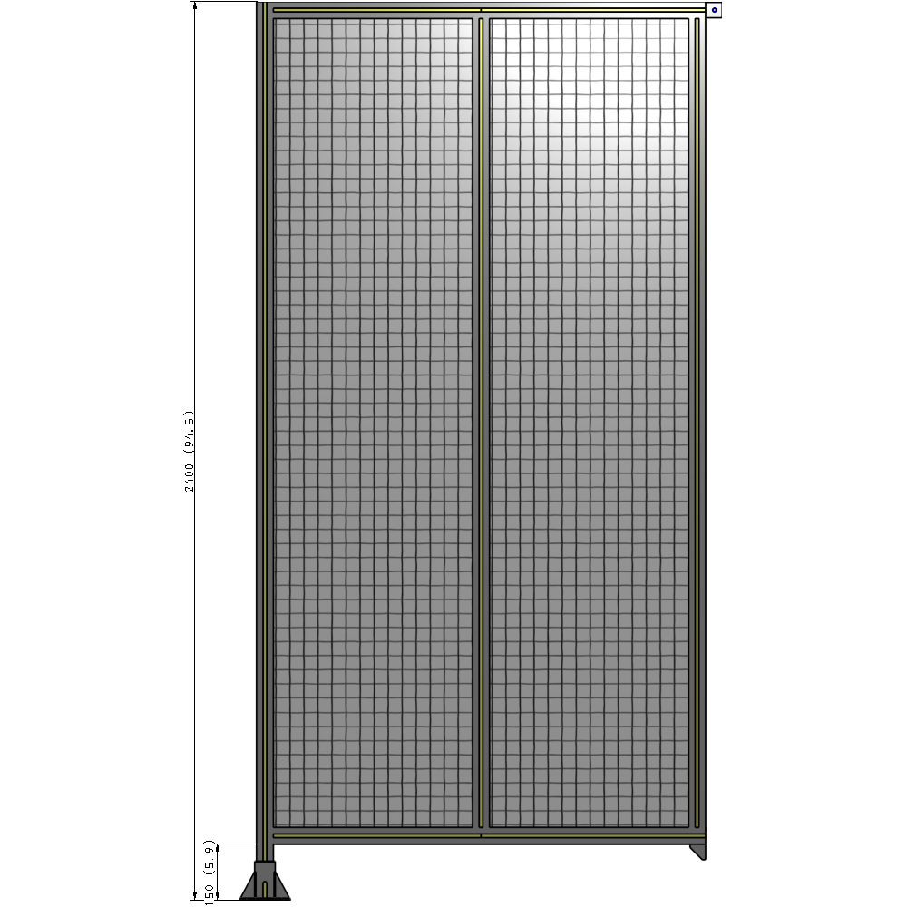 B1-2400-1200-0150-TYMFK GUARDING PANEL 2400MM TALL X 1200MM WIDE 1'' MESH