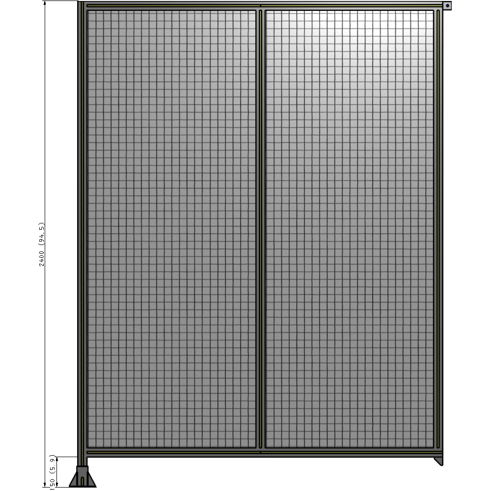 B1-2400-1800-0150-TYMFA GUARDING PANEL 2400MM TALL X 1800MM WIDE 1'' MESH
