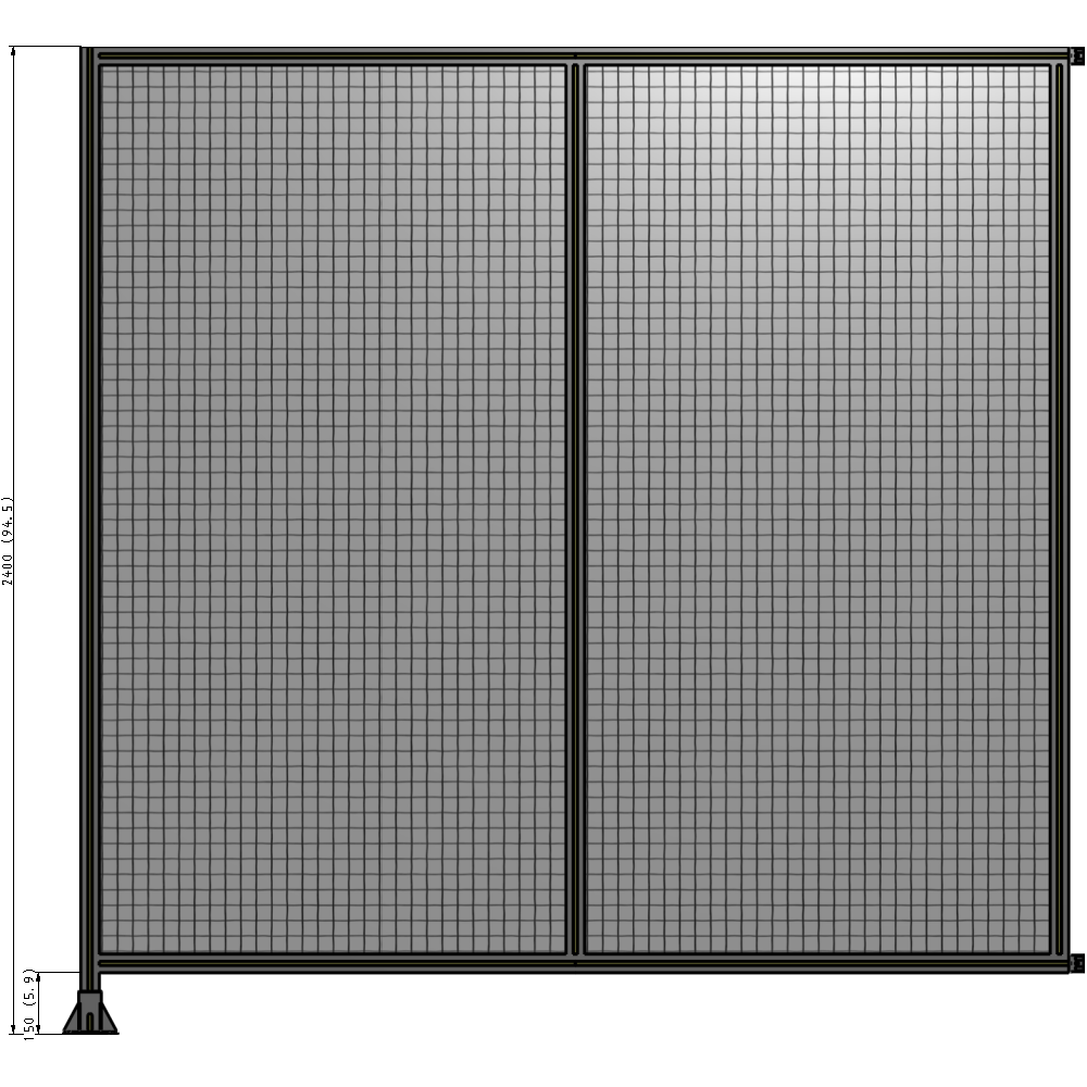 B1-2400-2400-0150-HYMFA GUARDING PANEL 2400MM TALL X 2400MM WIDE 1'' MESH