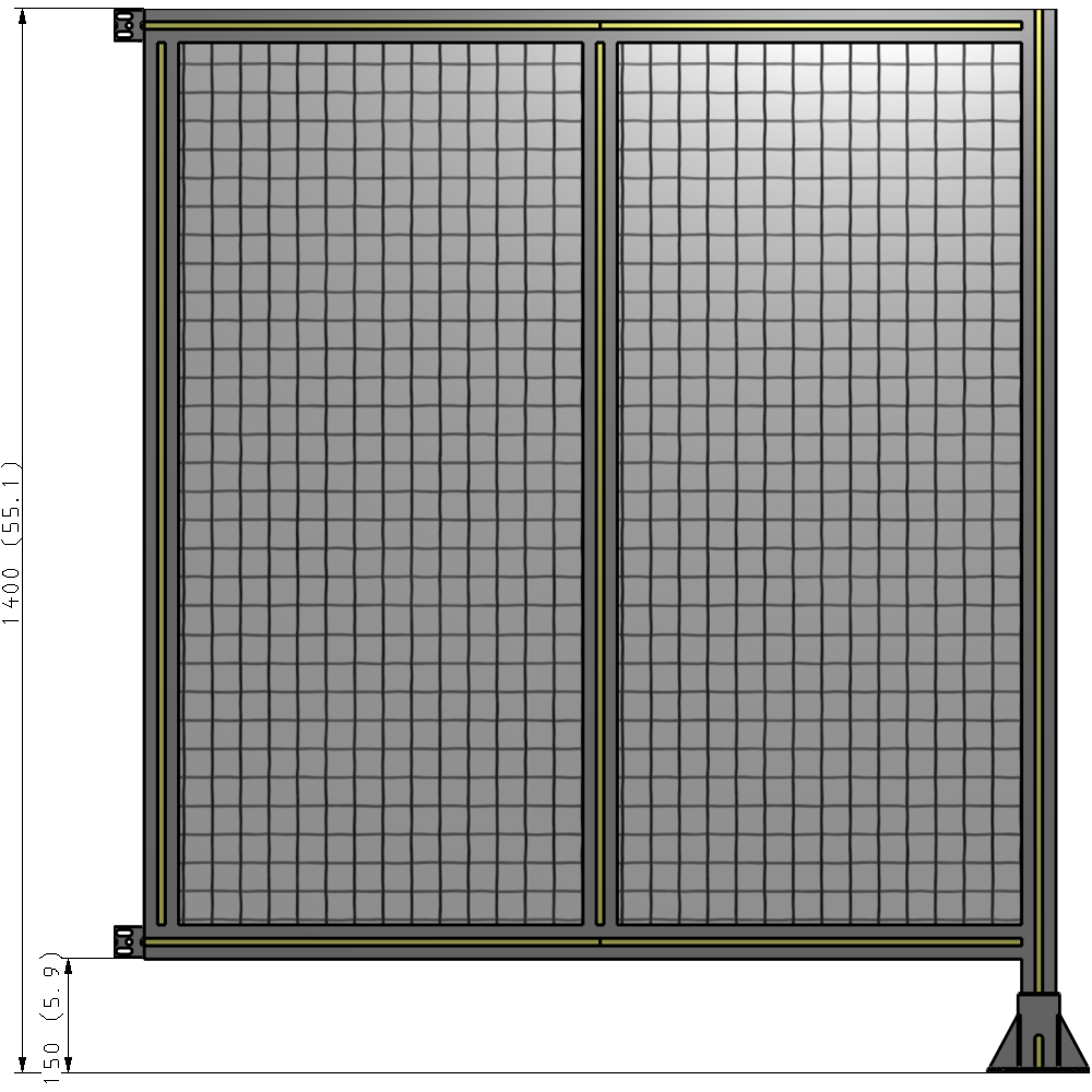 B2-1400-1200-0150-HYMFK GUARDING PANEL 1400MM TALL X 1200MM WIDE 1'' MESH