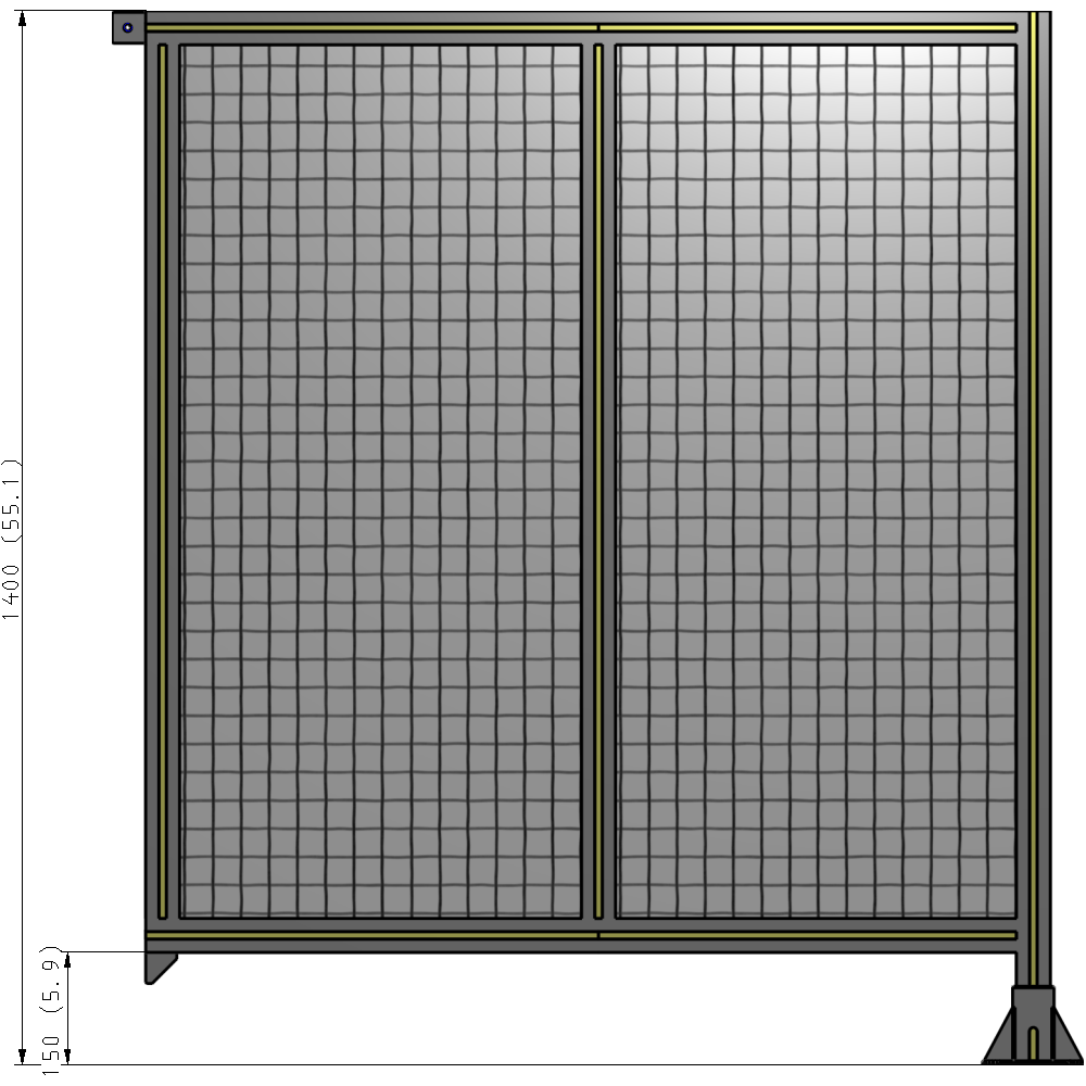 B2-1400-1200-0150-TYMFK GUARDING PANEL 1400MM TALL X 1200MM WIDE 1'' MESH