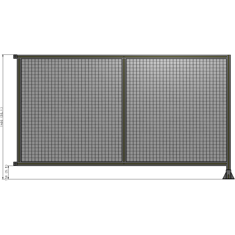 B2-1400-2400-0150-HYMFK GUARDING PANEL 1400MM TALL X 2400MM WIDE 1'' MESH