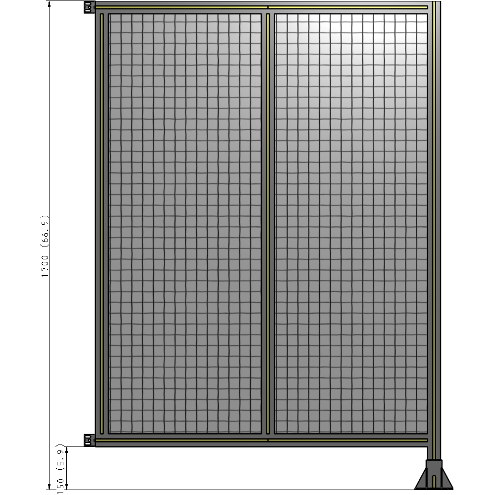 B2-1700-1200-0150-HYMFK GUARDING PANEL 1700MM TALL X 1200MM WIDE 1'' MESH