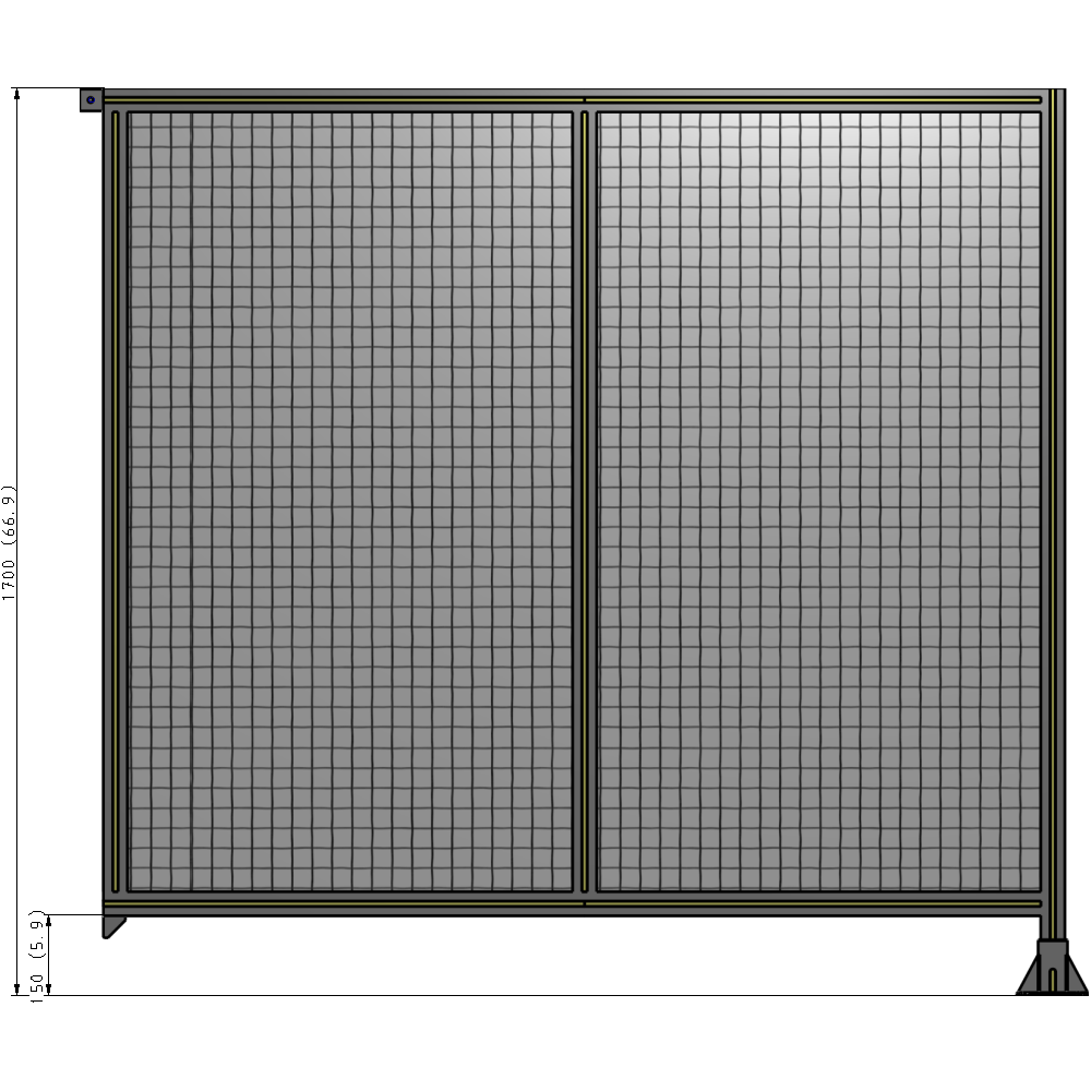 B2-1700-1800-0150-TYMFA GUARDING PANEL 1700MM TALL X 1800MM WIDE 1'' MESH