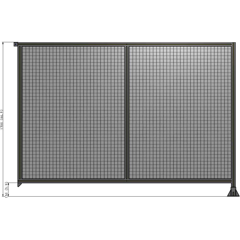 B2-1700-2400-0150-TYMFA GUARDING PANEL 1700MM TALL X 2400MM WIDE 1'' MESH