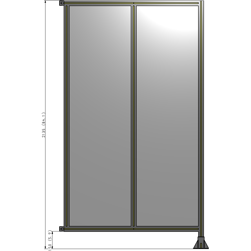 B2-2135-1200-0150-HYPFK GUARDING PANEL 2135MM TALL X 1200MM WIDE 1/4'' POLYCARBONATE
