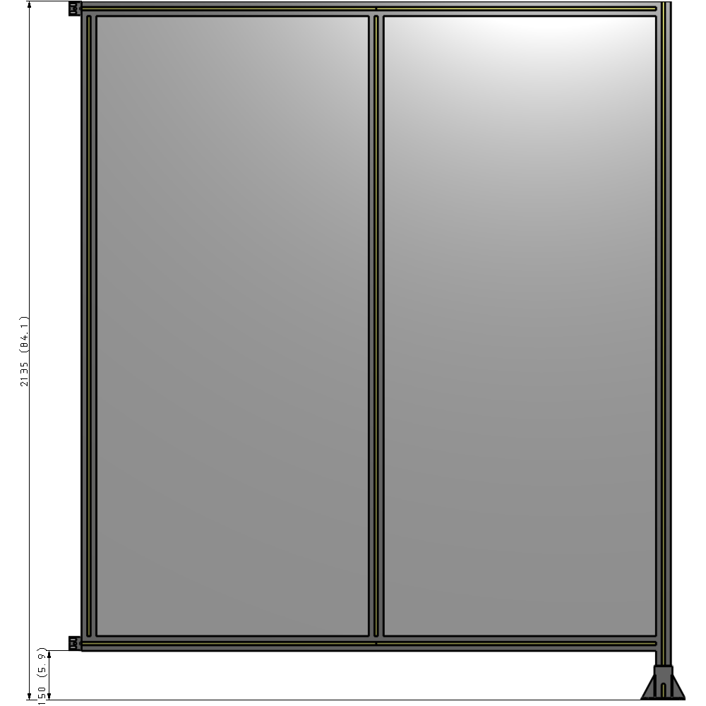 B2-2135-1800-0150-HYPFK GUARDING PANEL 2135MM TALL X 1800MM WIDE 1/4'' POLYCARBONATE