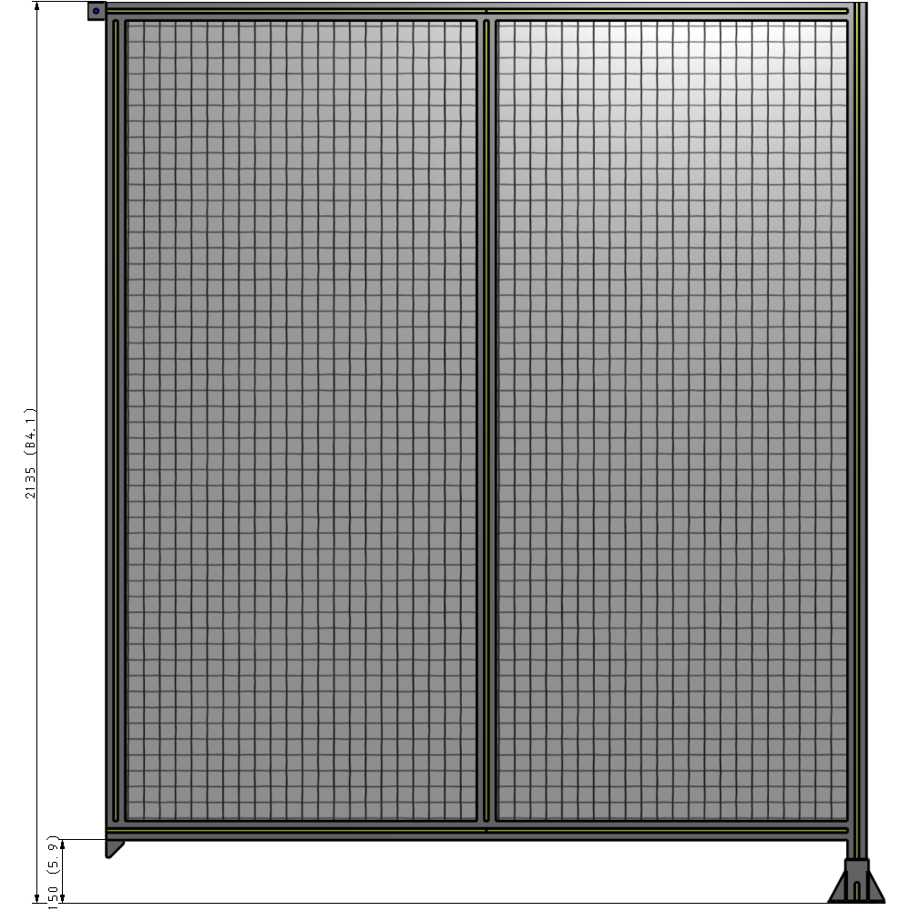 B2-2135-1800-0150-TYMFK GUARDING PANEL 2135MM TALL X 1800MM WIDE 1'' MESH