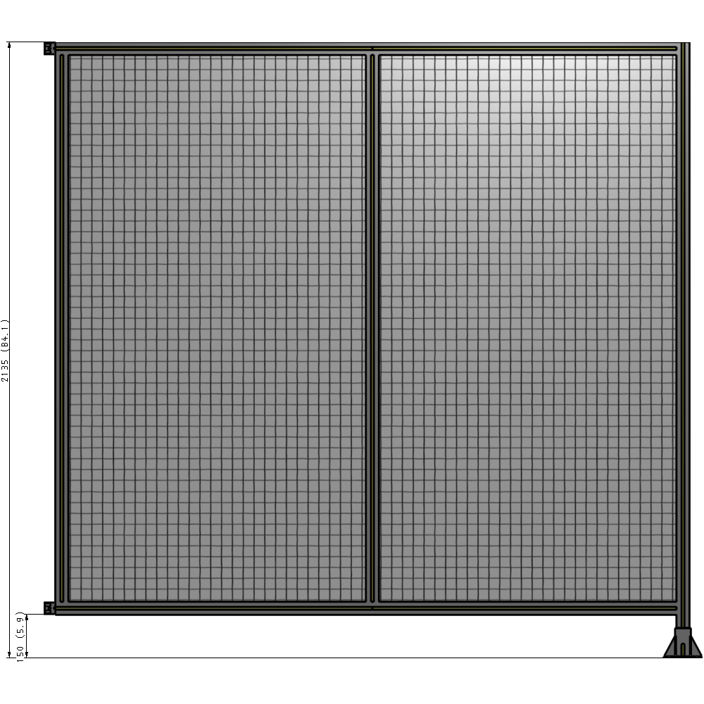 B2-2135-2200-0150-HYMFK GUARDING PANEL 2135MM TALL X  2200MM WIDE 1'' MESH