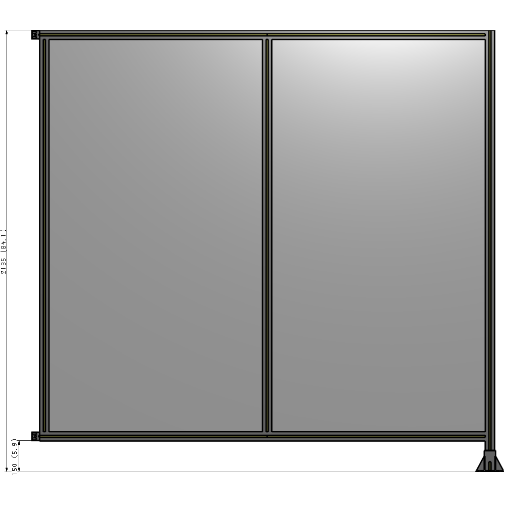 B2-2135-2200-0150-HYPFK GUARDING PANEL 2135MM TALL X  2200MM WIDE 1/4'' POLYCARBONATE
