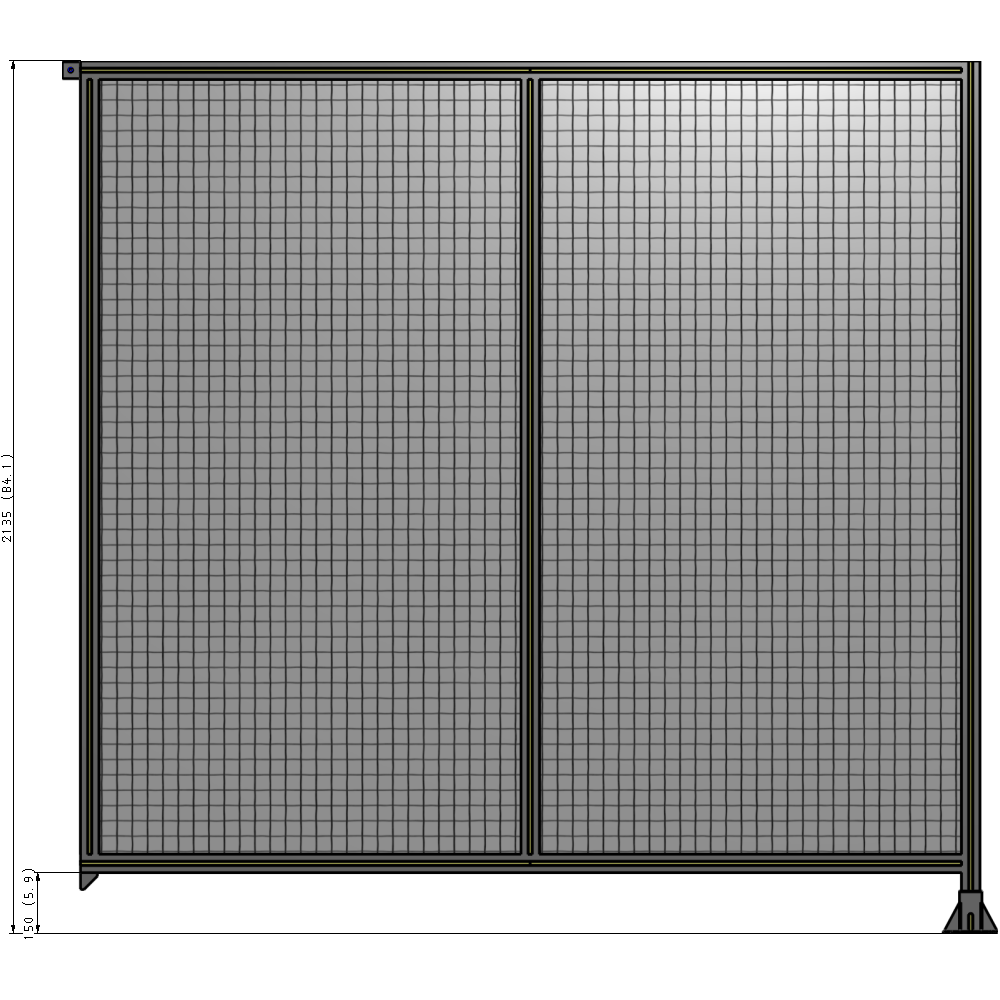 B2-2135-2200-0150-TYMFA GUARDING PANEL 2135MM TALL X  2200MM WIDE 1'' MESH