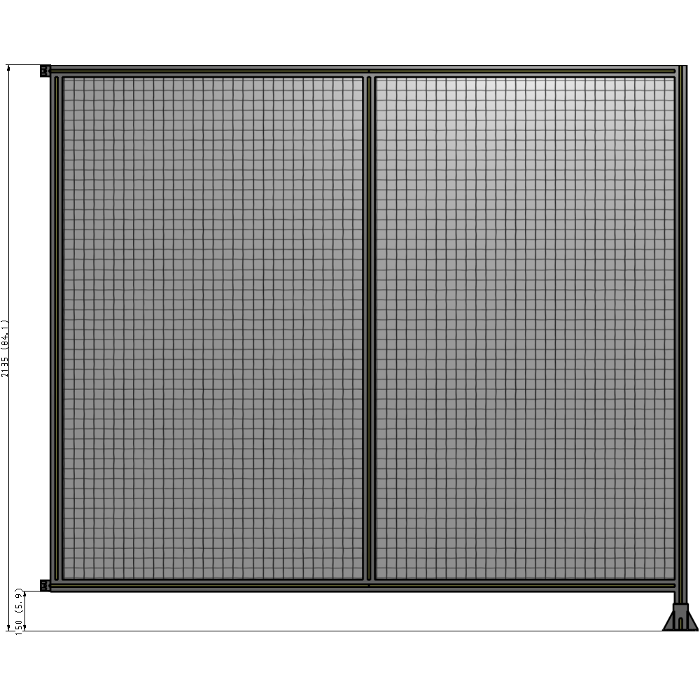 B2-2135-2400-0150-HYMFA GUARDING PANEL 2135MM TALL X 2400MM WIDE 1'' MESH