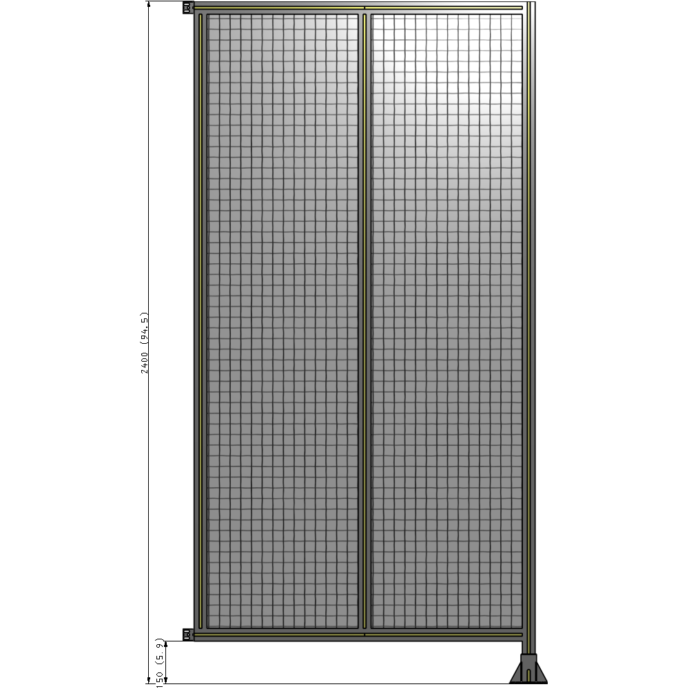 B2-2400-1200-0150-HYMFK GUARDING PANEL 2400MM TALL X 1200MM WIDE 1'' MESH