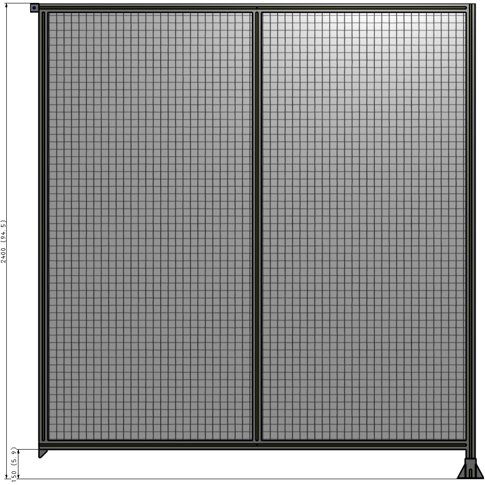 B2-2400-2200-0150-TYMFK GUARDING PANEL 2400MM TALL X 2200MM WIDE 1'' MESH