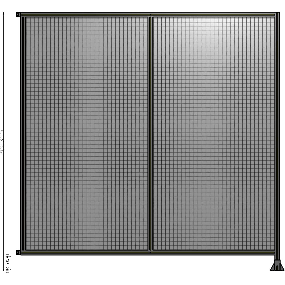 B2-2400-2400-0150-HYMFK GUARDING PANEL 2400MM TALL X 2400MM WIDE 1'' MESH