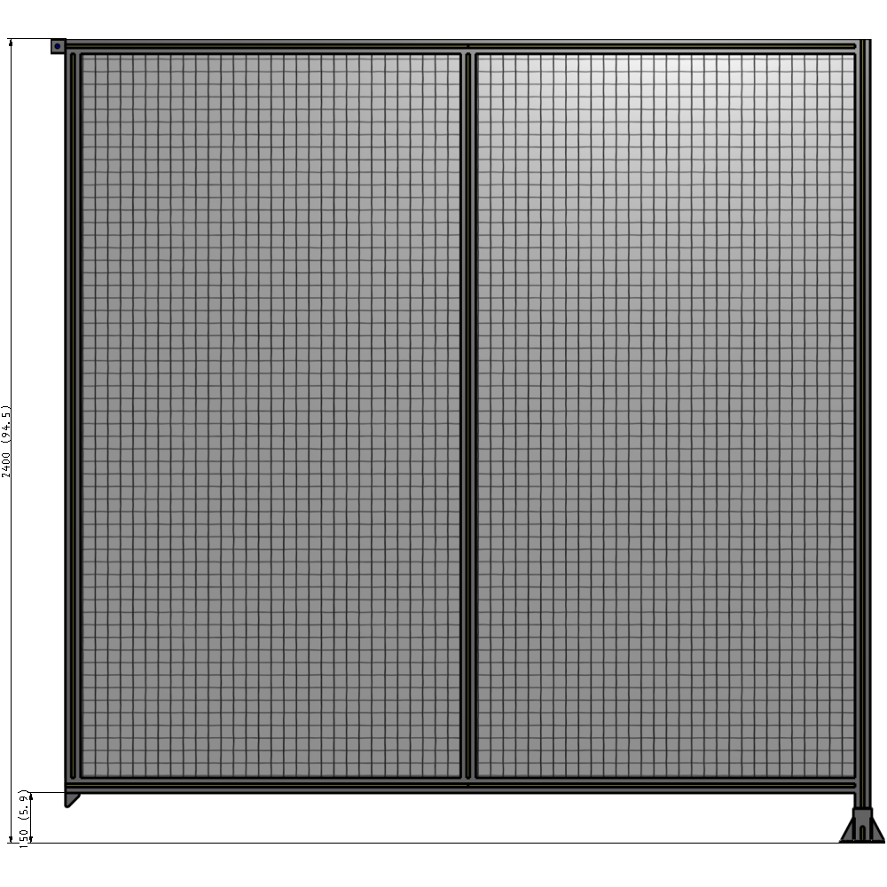 B2-2400-2400-0150-TYMFK GUARDING PANEL 2400MM TALL X 2400MM WIDE 1'' MESH