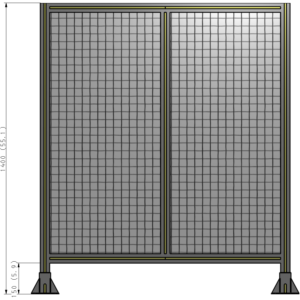 B3-1400-1200-0150-ZYMFA GUARDING PANEL 1400MM TALL X 1200MM WIDE 1'' MESH
