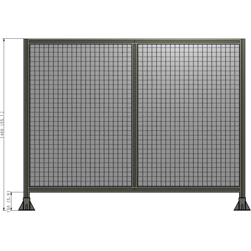 B3-1400-1800-0150-ZYMFK GUARDING PANEL 1400MM TALL X 1800MM WIDE 1'' MESH