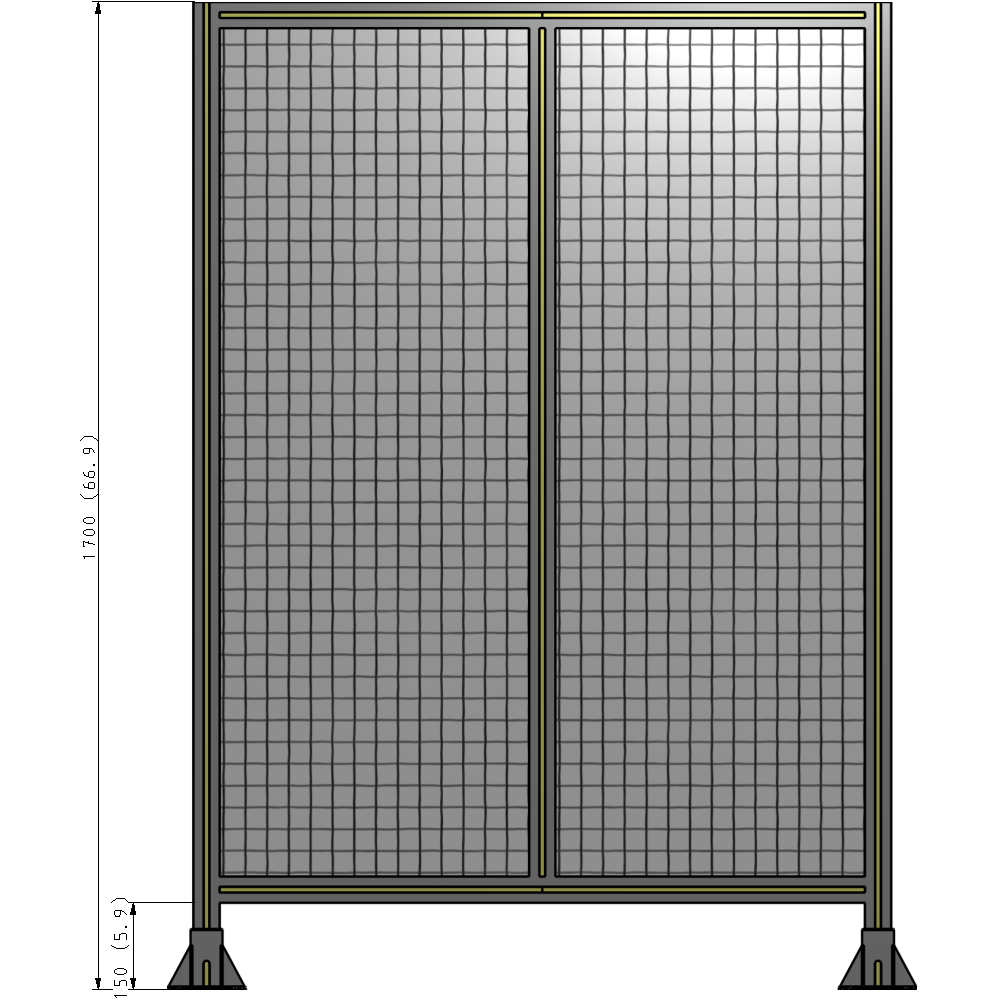 B3-1700-1200-0150-ZYMFK GUARDING PANEL 1700MM TALL X 1200MM WIDE 1'' MESH