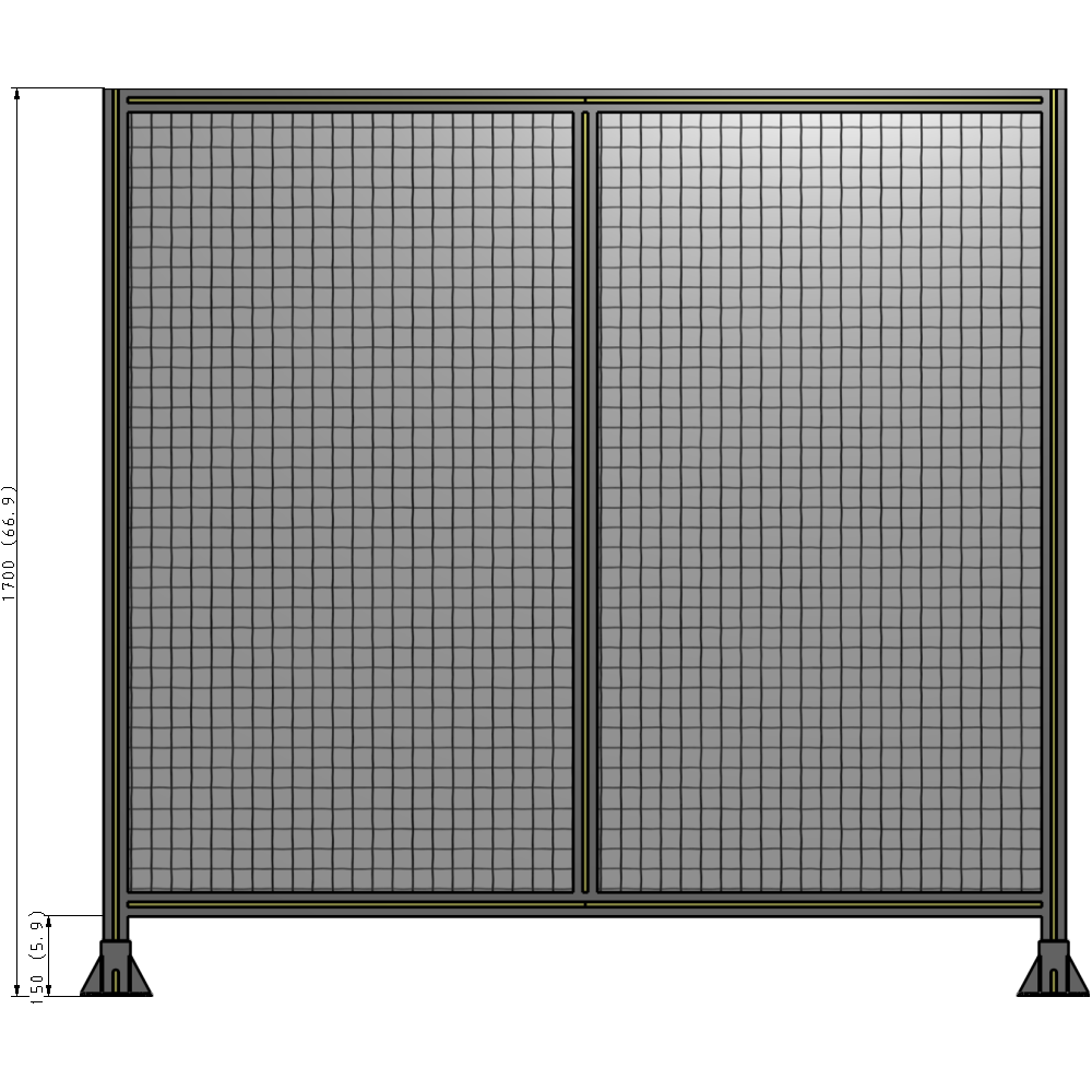 B3-1700-1800-0150-ZYMFK GUARDING PANEL 1700MM TALL X 1800MM WIDE 1'' MESH