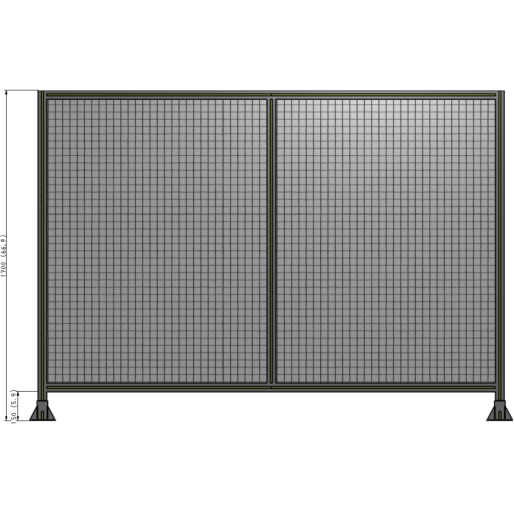 B3-1700-2400-0150-ZYMFK GUARDING PANEL 1700MM TALL X 2400MM WIDE 1'' MESH