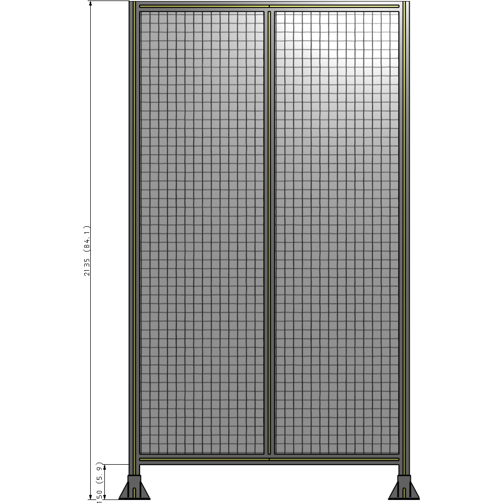 B3-2135-1200-0150-ZYMFK GUARDING PANEL 2135MM TALL X 1200MM WIDE 1'' MESH