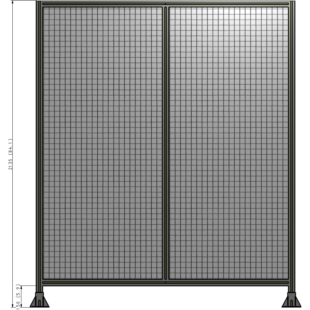 B3-2135-1800-0150-ZYMFK GUARDING PANEL 2135MM TALL X 1800MM WIDE 1'' MESH
