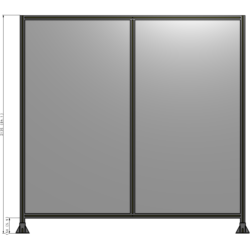 B3-2135-2200-0150-ZYPFK GUARDING PANEL 2135MM TALL X 2200MM WIDE 1/4'' POLYCARBONATE