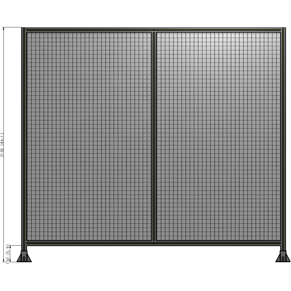 B3-2135-2400-0150-ZYMFK GUARDING PANEL 2135MM TALL X 2400MM WIDE 1'' MESH