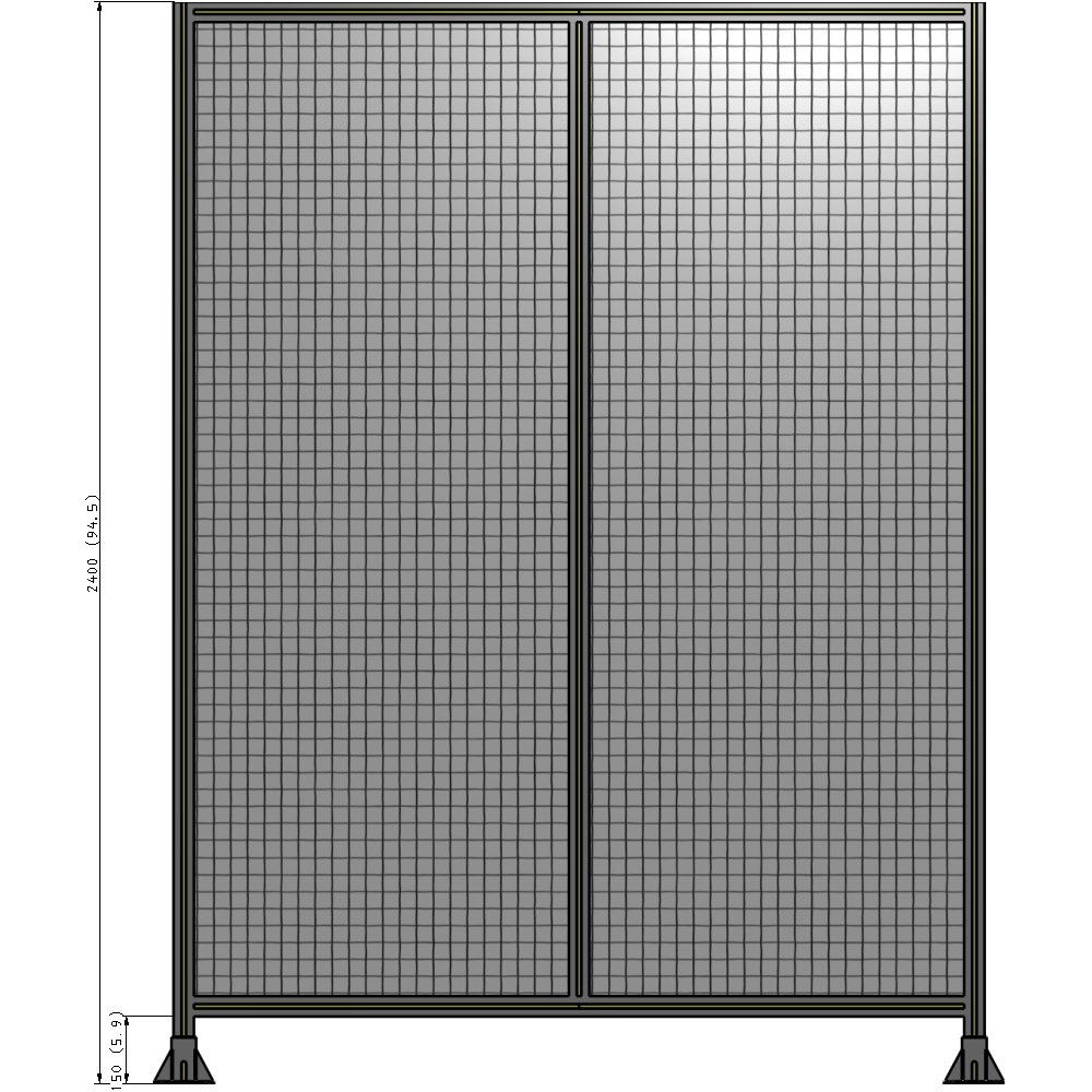 B3-2400-1800-0150-ZYMFA GUARDING PANEL 2400MM TALL X 1800MM WIDE 1'' MESH