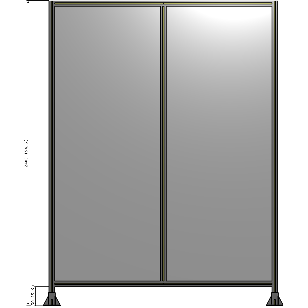 B3-2400-1800-0150-ZYPFA GUARDING PANEL 2400MM TALL X 1800MM WIDE 1/4'' POLYCARBONATE