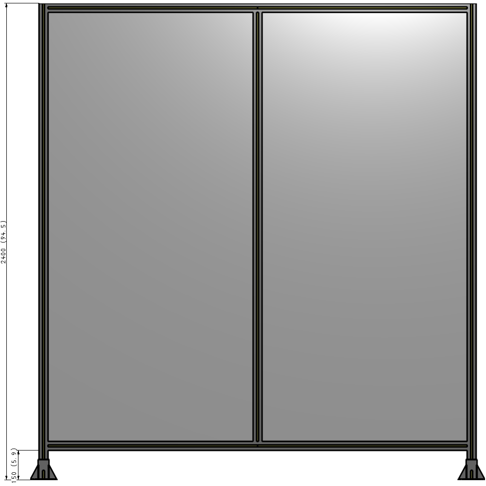 B3-2400-2200-0150-ZYPFK GUARDING PANEL 2400MM TALL X 2200MM WIDE 1/4'' POLYCARBONATE
