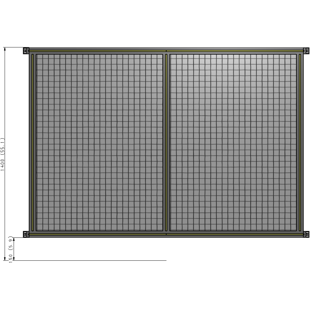 B4-1400-1800-0150-HYMZK GUARDING PANEL 1400MM TALL X 1800MM WIDE 1'' MESH
