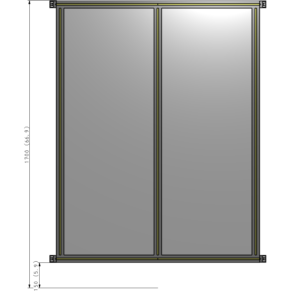B4-1700-1200-0150-HYPZK GUARDING PANEL 1700MM TALL X 1200MM WIDE 1/4'' POLYCARBONATE