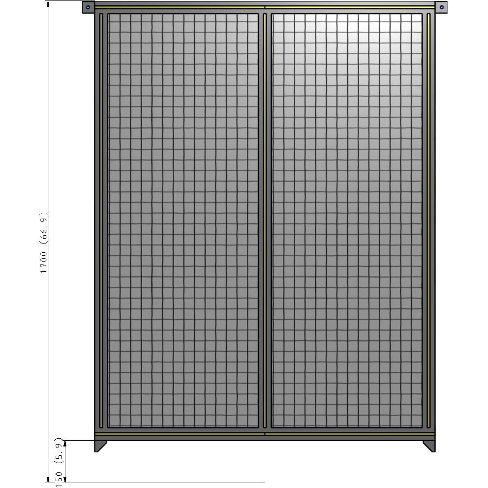 B4-1700-1200-0150-TYMZK GUARDING PANEL 1700MM TALL X 1200MM WIDE 1'' MESH