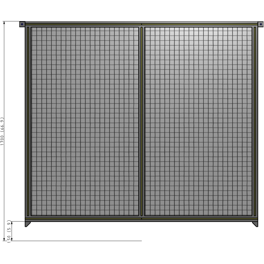 B4-1700-1800-0150-TYMZA GUARDING PANEL 1700MM TALL X 1800MM WIDE 1'' MESH