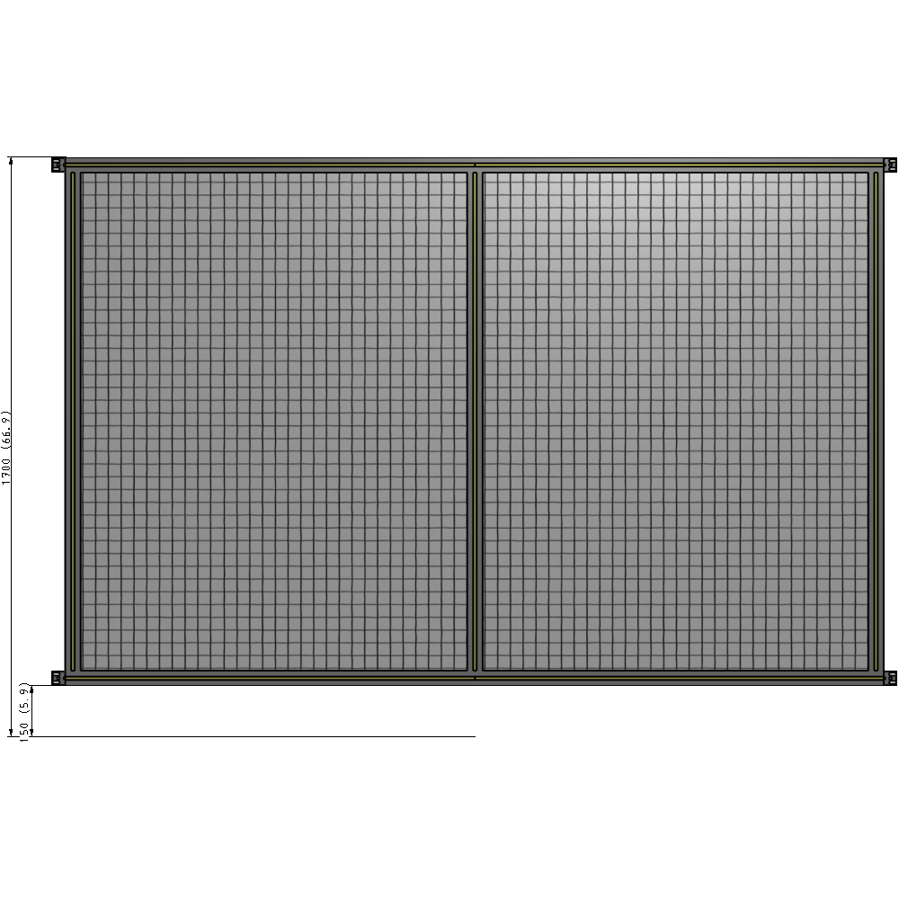 B4-1700-2400-0150-HYMZA GUARDING PANEL 1700MM TALL X 2400MM WIDE 1'' MESH