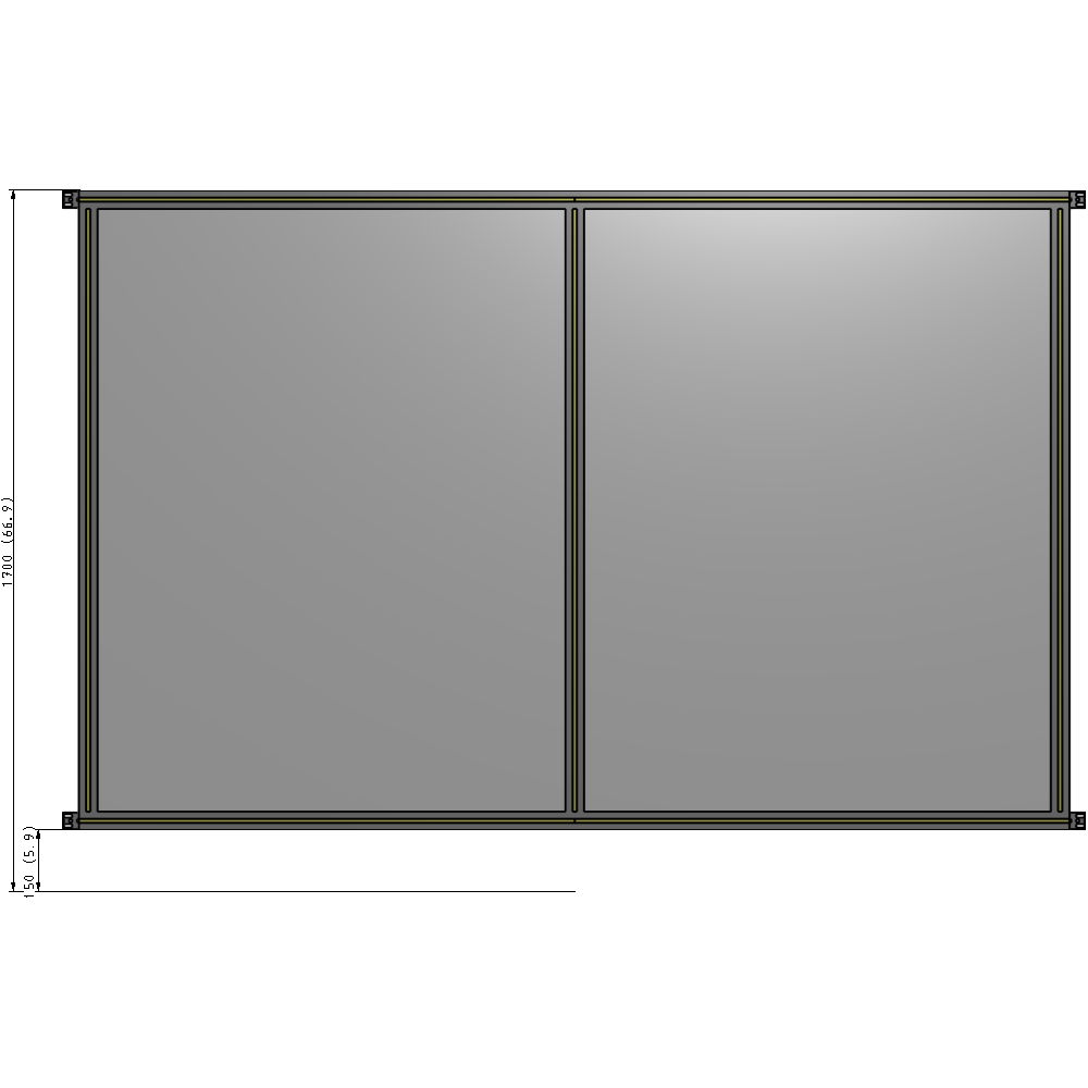 B4-1700-2400-0150-HYPZK GUARDING PANEL 1700MM TALL X 2400MM WIDE 1/4'' POLYCARBONATE