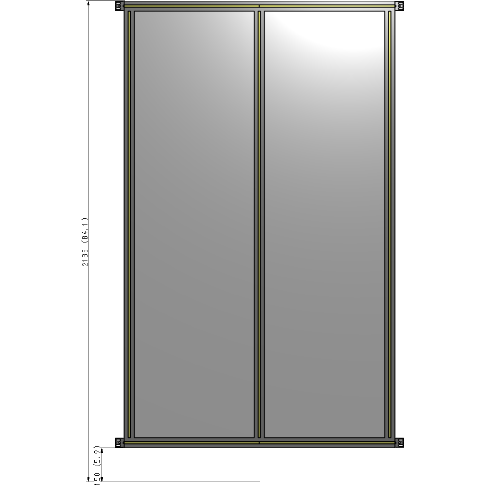 B4-2135-1200-0150-HYPZK GUARDING PANEL 2135MM TALL X 1200MM WIDE 1/4'' POLYCARBONATE