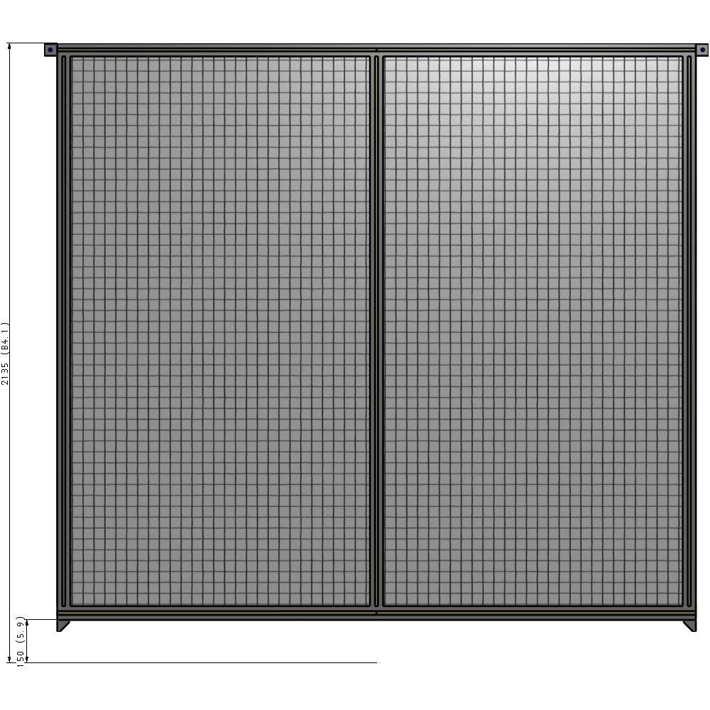 B4-2135-2200-0150-TYMZA GUARDING PANEL 2135MM TALL X  2200MM WIDE 1'' MESH