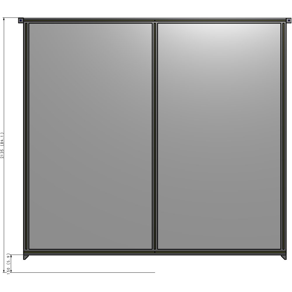 B4-2135-2200-0150-TYPZK GUARDING PANEL 2135MM TALL X 2200MM WIDE 1/4'' POLYCARBONATE