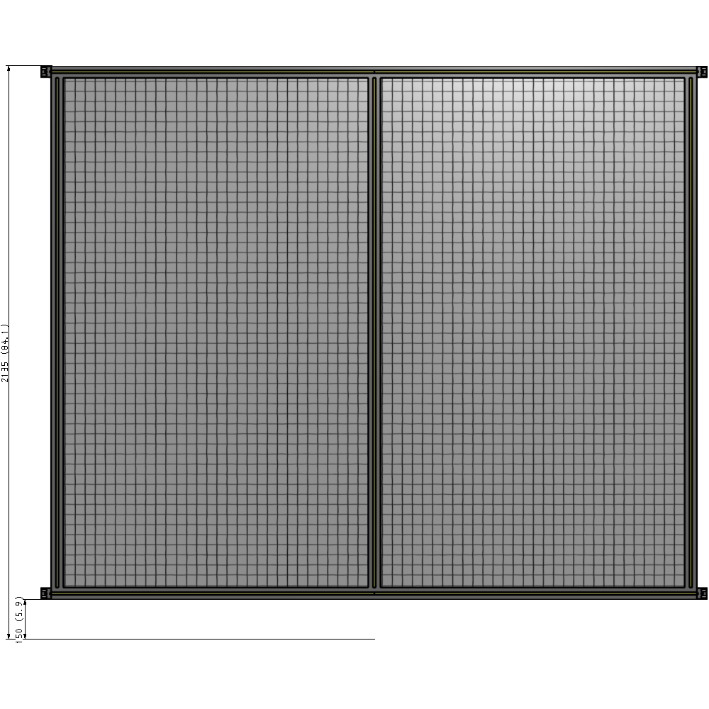 B4-2135-2400-0150-HYMZK GUARDING PANEL 2135MM TALL X 2400MM WIDE 1'' MESH