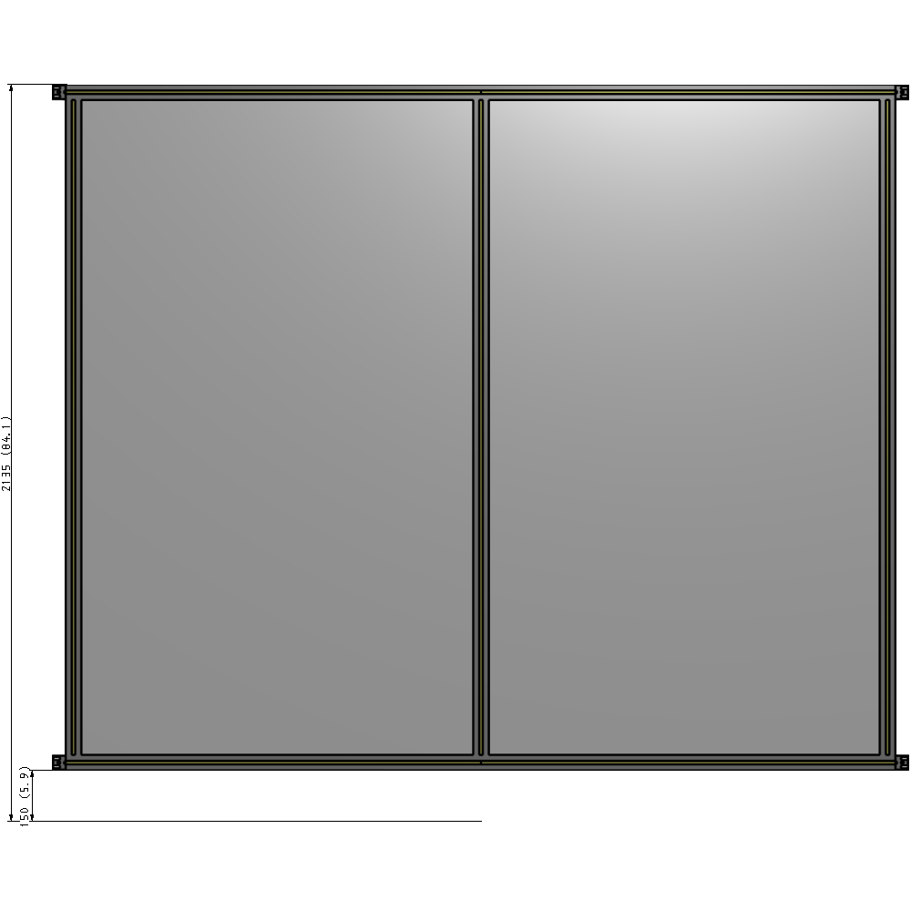 B4-2135-2400-0150-HYPZK GUARDING PANEL 2135MM TALL X 2400MM WIDE 1/4'' POLYCARBONATE