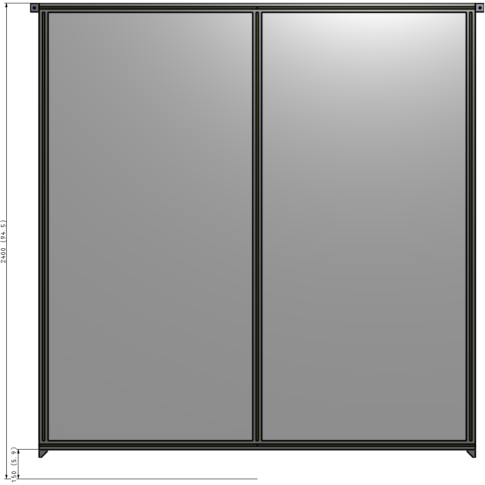 B4-2400-2200-0150-TYPZA GUARDING PANEL 2400MM TALL X 2200MM WIDE 1/4'' POLYCARBONATE