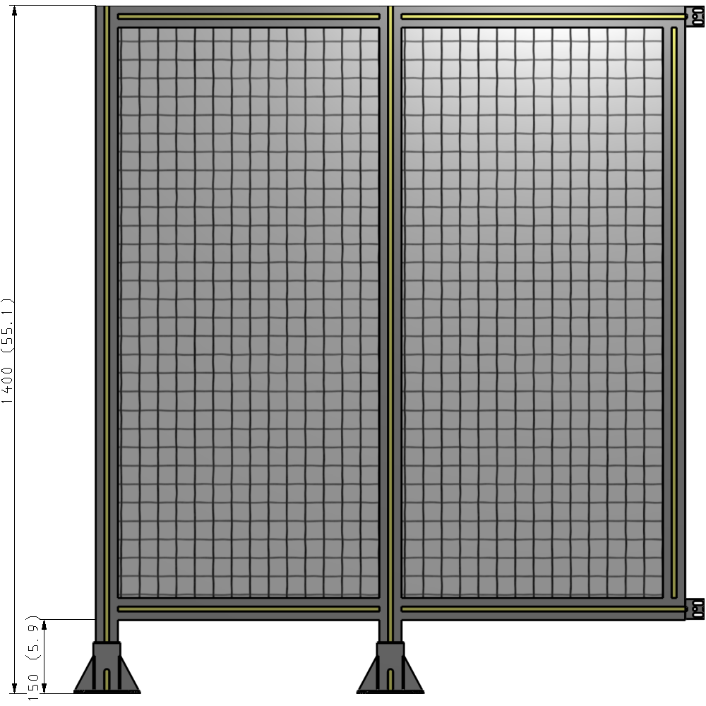 B5-1400-1200-0150-HYMFK GUARDING PANEL 1400MM TALL X 1200MM WIDE 1'' MESH